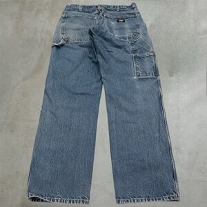 Y2K Distressed Dickies Carpenter Jeans 32x32 Blue Denim Workwear Grunge Skater